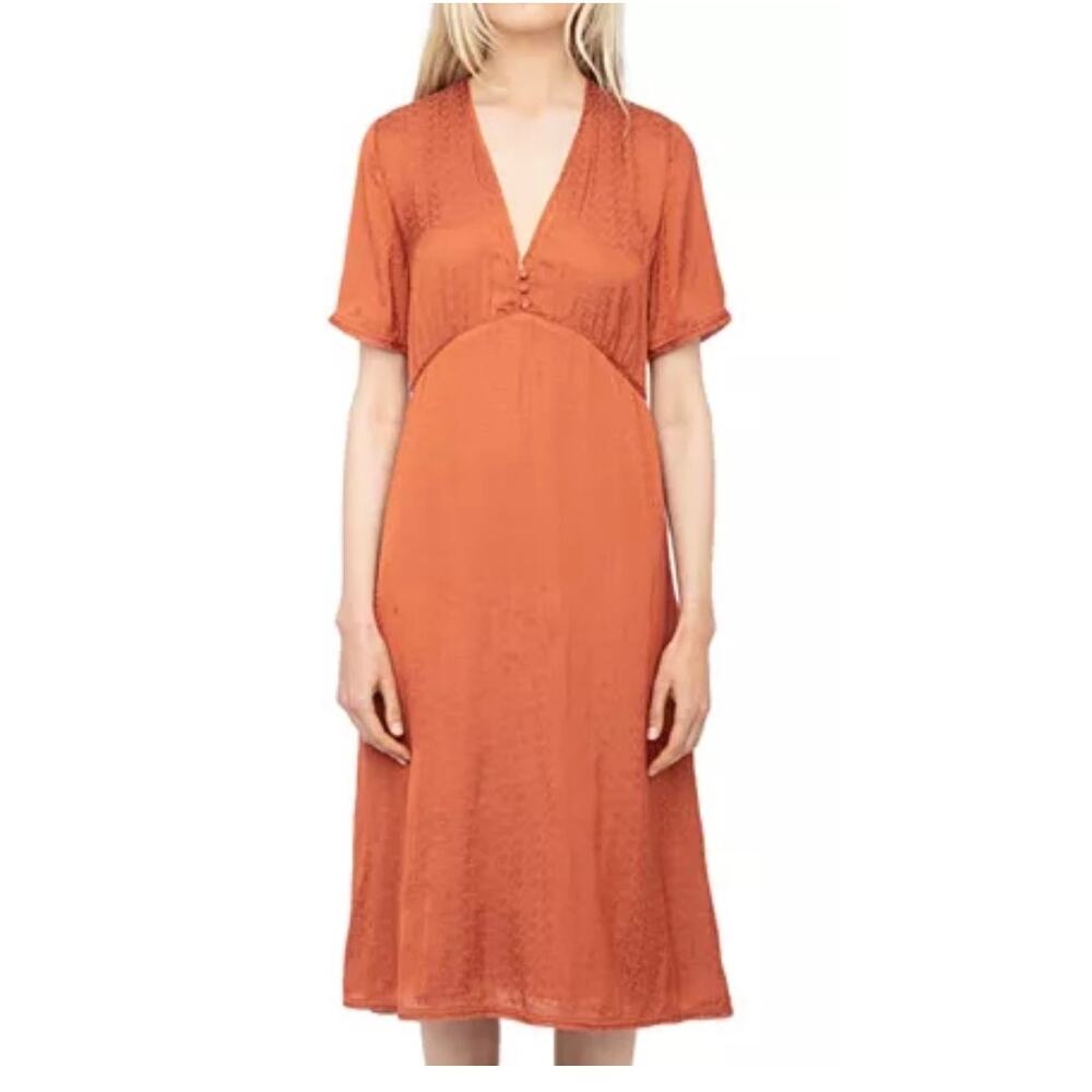 NWT: Zadig & Voltaire Mid Length Sienna Satin Dress - Picture 2 of 10